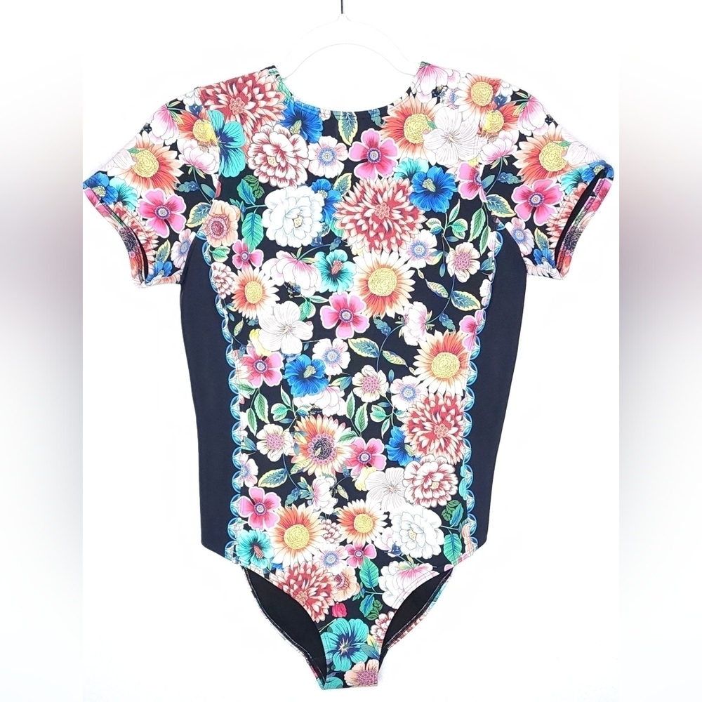 NWT Johnny Was Cut Out Neoprene One Piece Women's Swimsuit Size Small